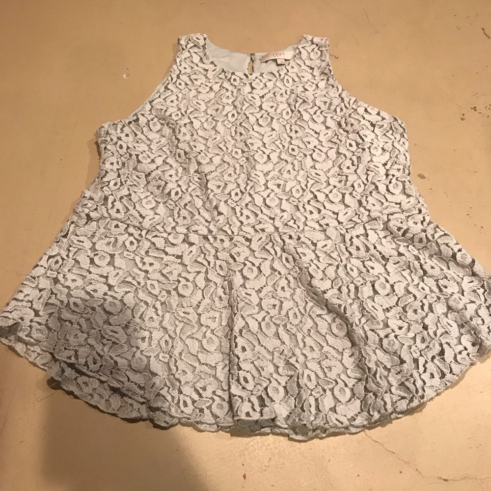 Lace Peplum-Style LOFT Tank